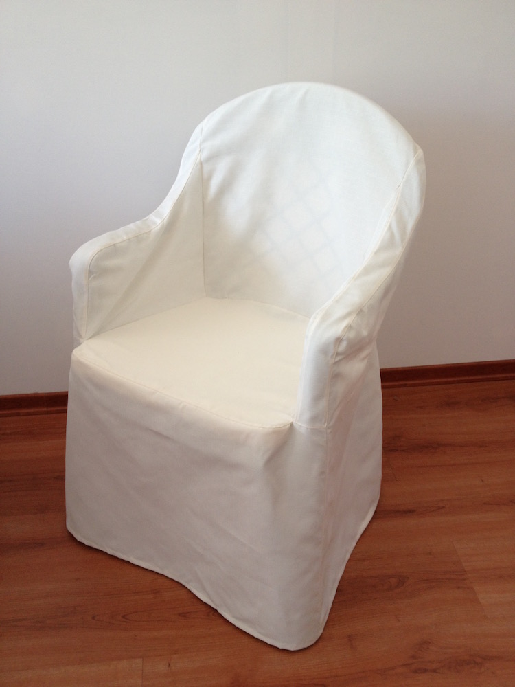 Coprisedia per sedia in resina con braccioli